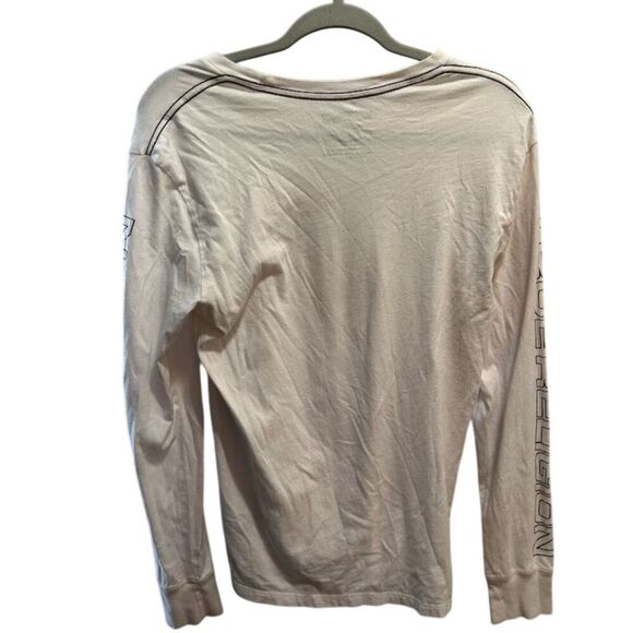 True Religion Men's White Long Sleeve Graphic Tee Casual Crew Neck Standard Sz S - Picture 3 of 4